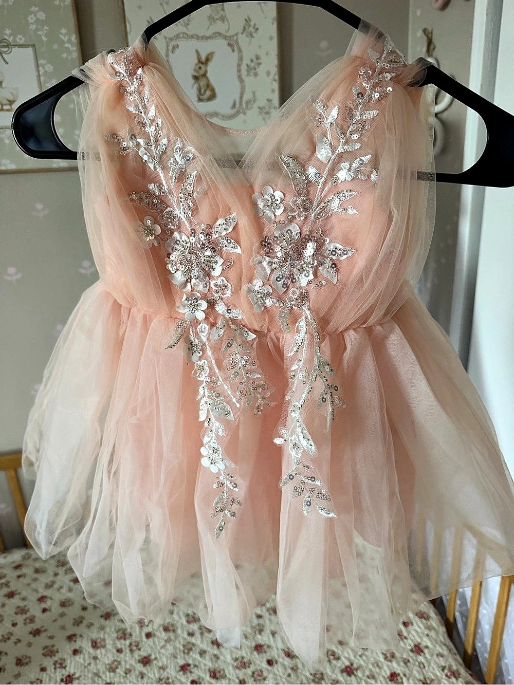 Girls' Peachy Tulle Formal Dress